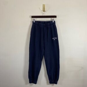 John Galt Brandy Melville Navy Blue Sweatpants Cotton New York Logo Loungewear